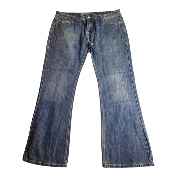 Rock & Roll Cowboy Pistol Bootcut Jeans 42x32 Western Medium Wash Denim - Picture 1 of 8